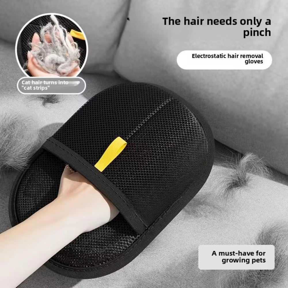 Cat Hair Cleaner Pet Gloves Household Hair Remover Cat Dog Hair Remover Brush Remover Hair Sticking Device Home Hair Scraper